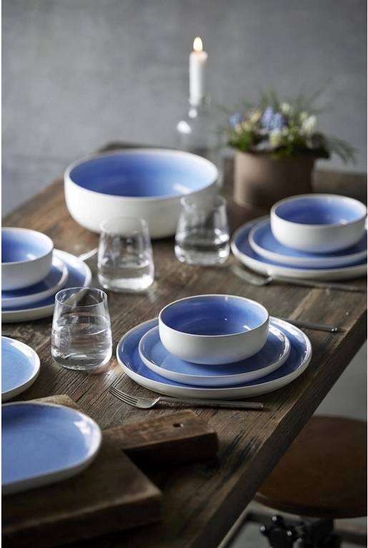 Studio Round Kameninová servírovací miska na polévku North 15 cm White/Shiny River