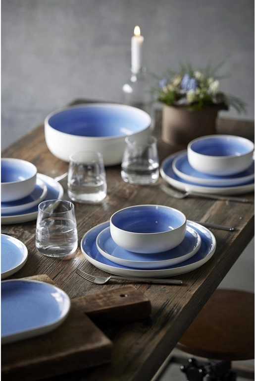 Studio Round Kameninová servírovací miska na polévku North 15 cm White/Shiny River