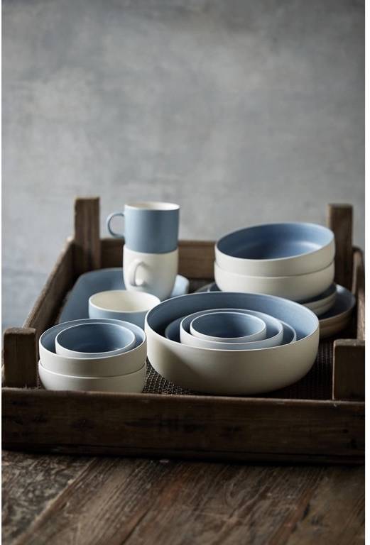 Studio Round Kameninová mísa na salát North 25 cm White/Matte River