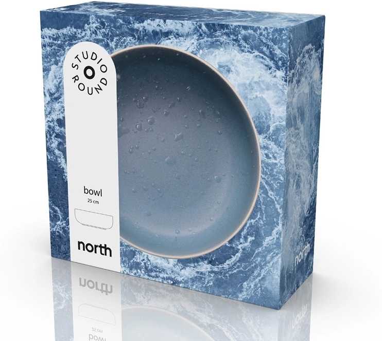 Studio Round Kameninová mísa na salát North 25 cm White/Matte River