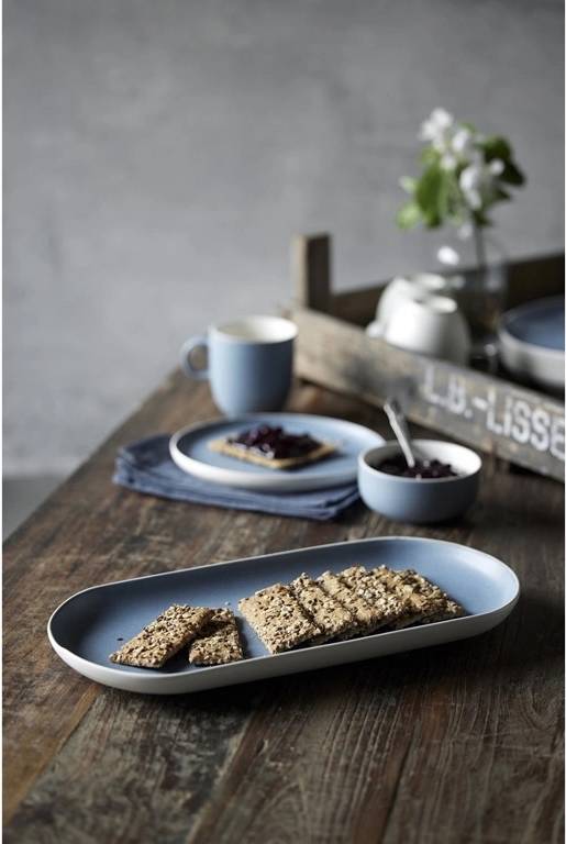 Studio Round Kameninový servírovací tác North 38 x 19 cm White/Matte River