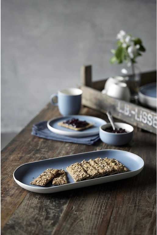 Studio Round Kameninový servírovací tác North 38 x 19 cm White/Matte River