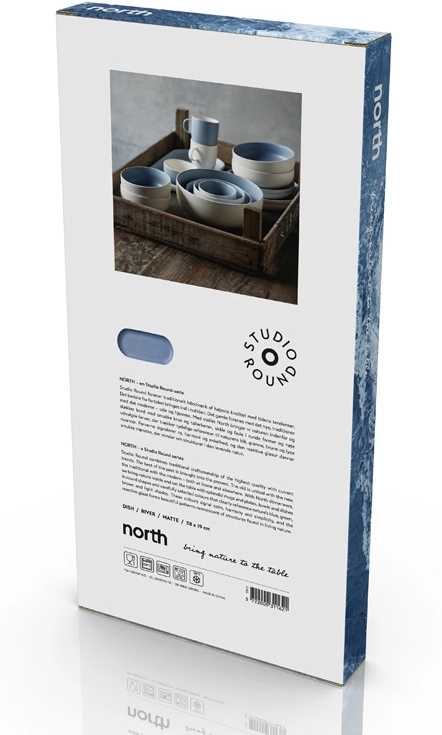 Studio Round Kameninový servírovací tác North 38 x 19 cm White/Matte River