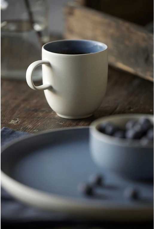 Studio Round Kameninový hrnek North 33 cl White/Matte River