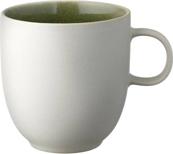 Studio Round Kameninový hrnek North 33 cl White/Shiny Moss