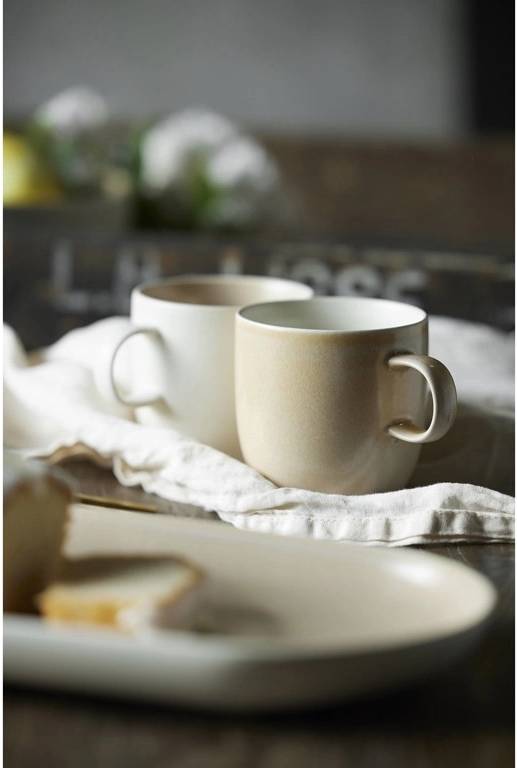 Studio Round Kameninový hrnek North 33 cl White/Matte Sand