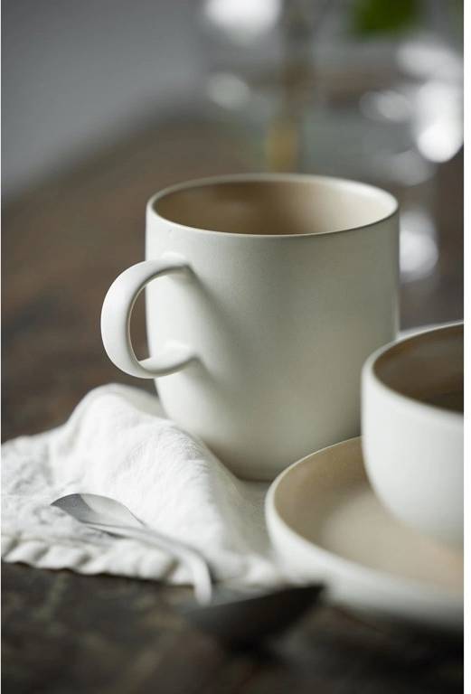 Studio Round Kameninový hrnek North 33 cl White/Matte Sand