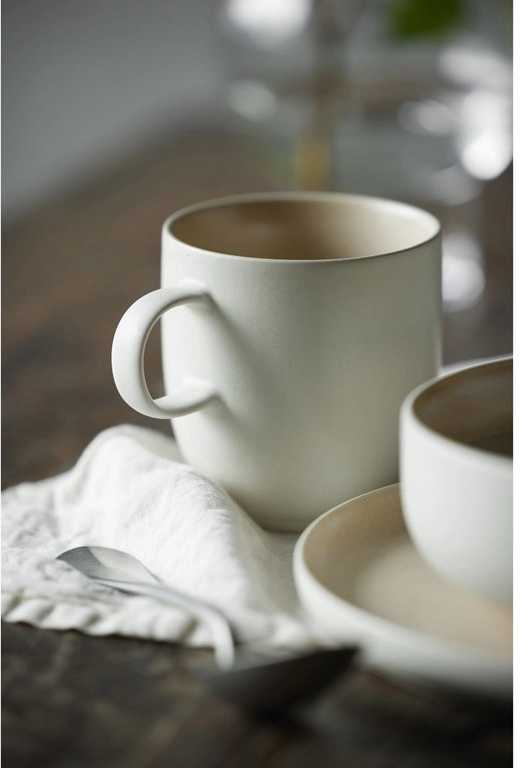 Studio Round Kameninový hrnek North 33 cl White/Matte Sand