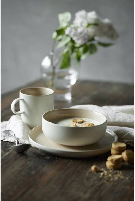 Studio Round Kameninový hrnek North 33 cl White/Matte Sand