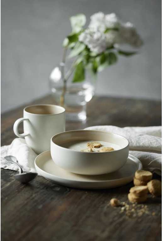 Studio Round Kameninový hrnek North 33 cl White/Matte Sand