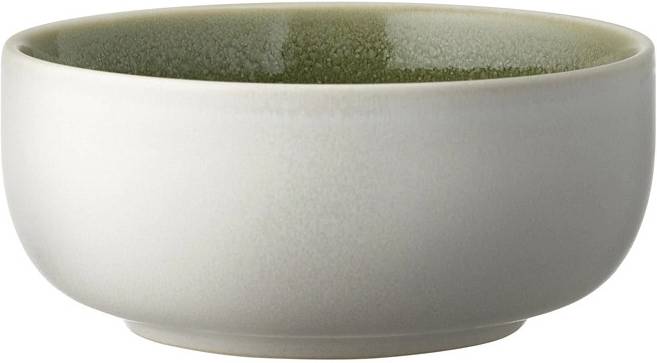 Studio Round Kameninová servírovací miska North 11 cm White/Shiny Moss