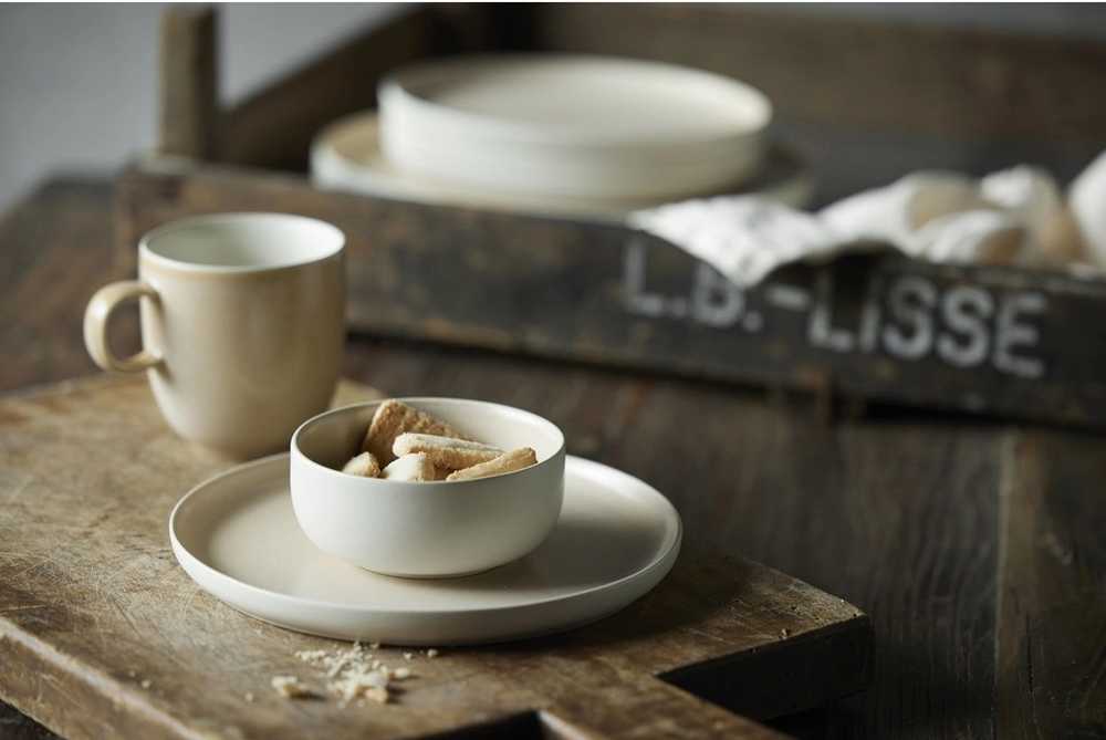 Studio Round Kameninová servírovací miska North 11 cm White/Matte Sand