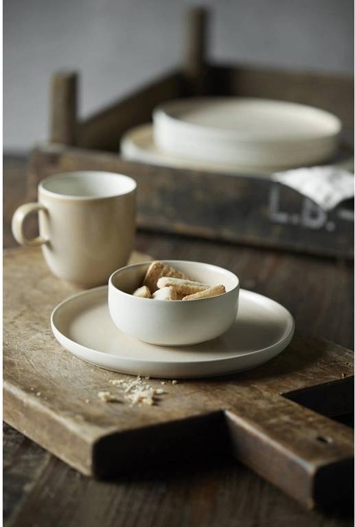 Studio Round Kameninová servírovací miska North 11 cm White/Matte Sand