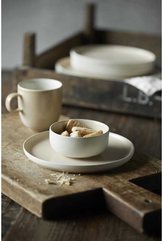 Studio Round Kameninová servírovací miska North 11 cm White/Matte Sand