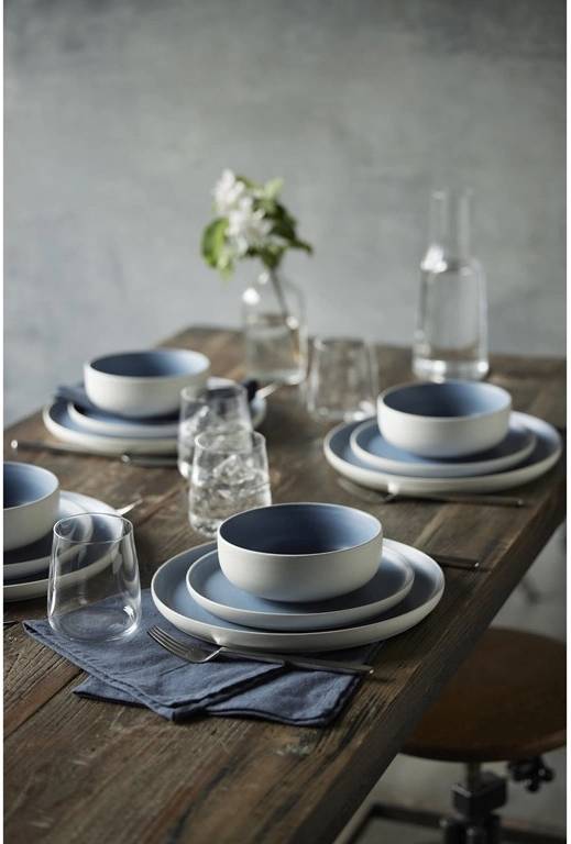 Studio Round Kameninová servírovací miska na polévku North 15 cm White/Matte River