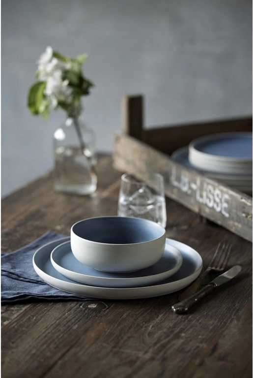 Studio Round Kameninová servírovací miska na polévku North 15 cm White/Matte River