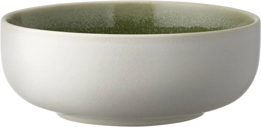 Studio Round Kameninová servírovací miska na polévku North 15 cm White/Shiny Moss