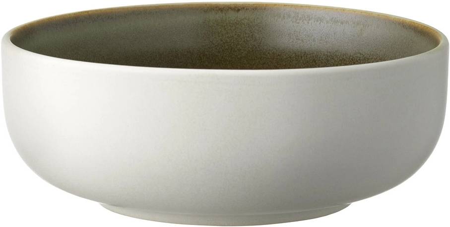 Studio Round Kameninová servírovací miska na polévku North 15 cm White/Matte Moss