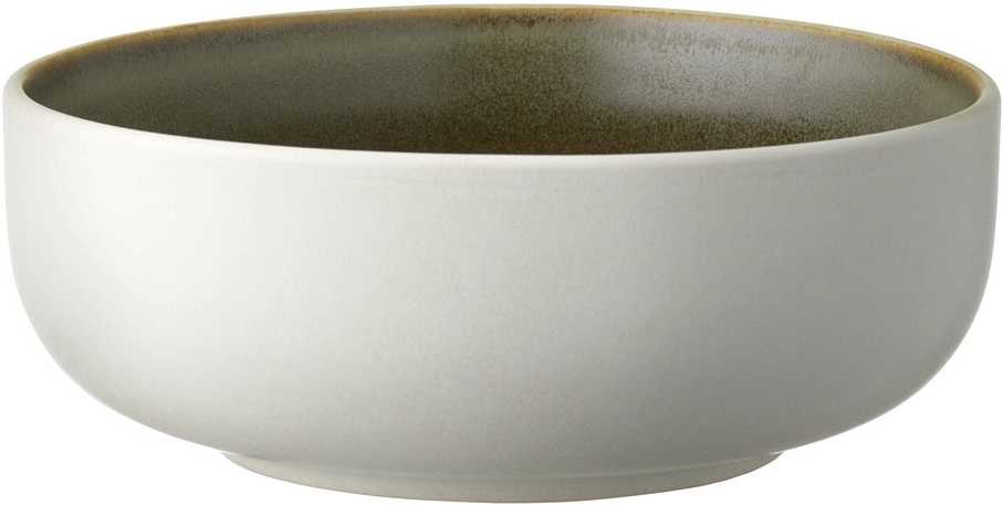 Studio Round Kameninová servírovací miska na polévku North 15 cm White/Matte Moss