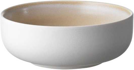 Studio Round Kameninová servírovací miska na polévku North 15 cm White/Matte Sand