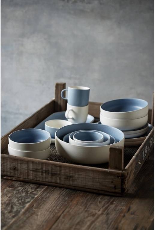 Studio Round Kameninová mísa na těstoviny North 19 cm White/Matte River