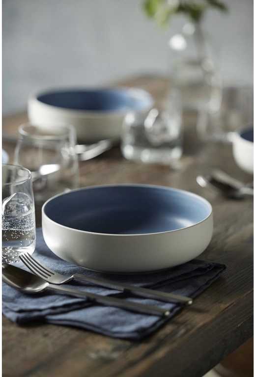 Studio Round Kameninová mísa na těstoviny North 19 cm White/Matte River