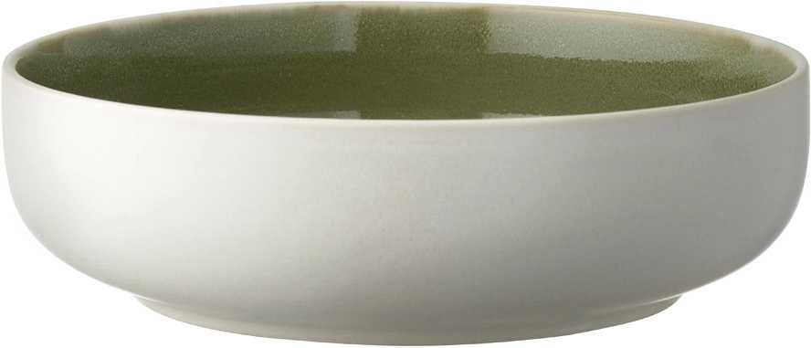Studio Round Kameninová mísa na těstoviny North 19 cm White/Shiny Moss