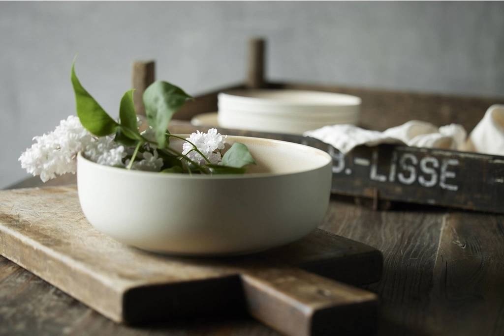 Studio Round Kameninová mísa na těstoviny North 19 cm White/Matte Sand