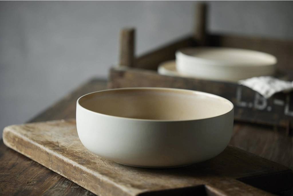 Studio Round Kameninová mísa na těstoviny North 19 cm White/Matte Sand