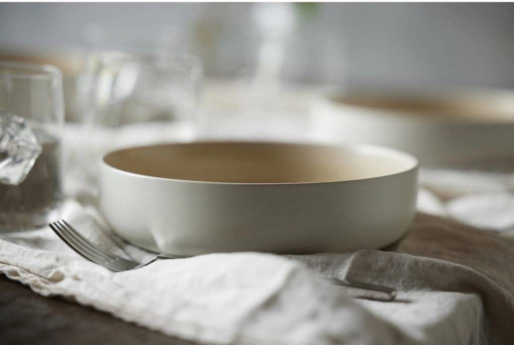 Studio Round Kameninová mísa na těstoviny North 19 cm White/Matte Sand