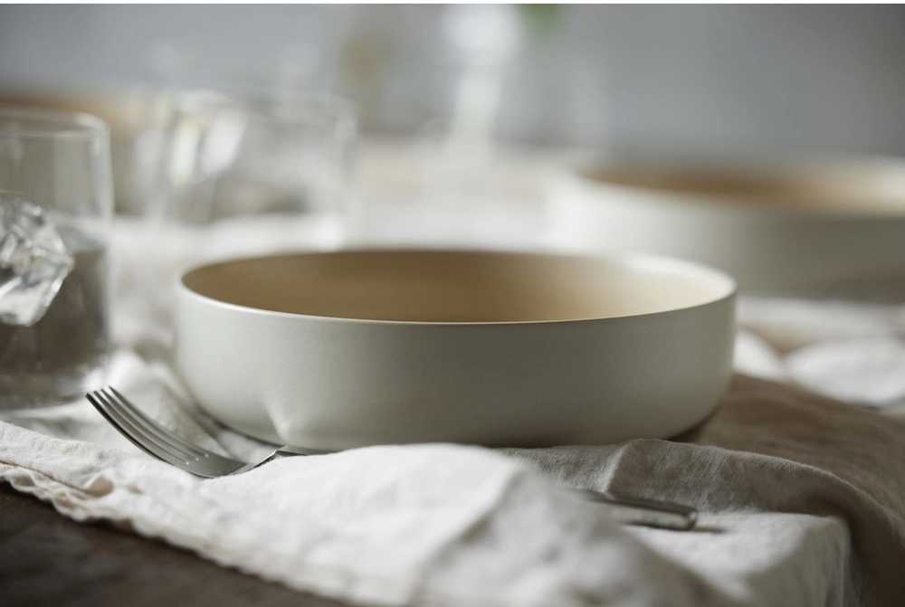 Studio Round Kameninová mísa na těstoviny North 19 cm White/Matte Sand