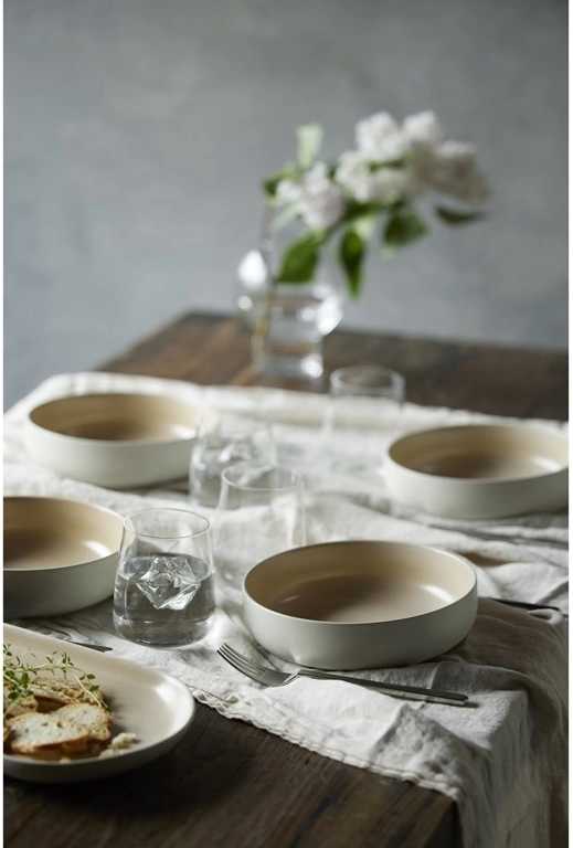 Studio Round Kameninová mísa na těstoviny North 19 cm White/Matte Sand