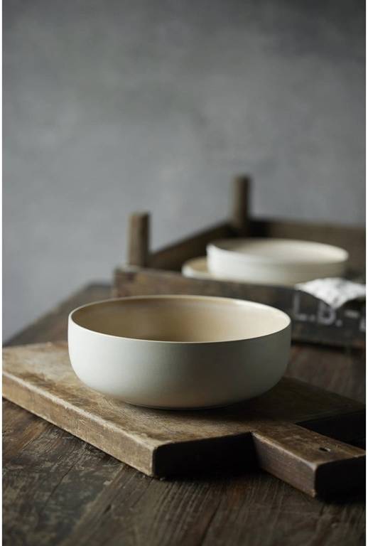 Studio Round Kameninová mísa na těstoviny North 19 cm White/Matte Sand