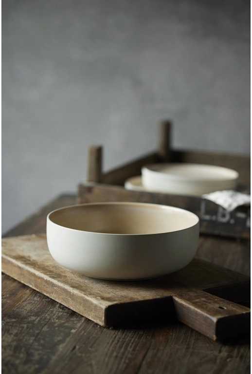 Studio Round Kameninová mísa na těstoviny North 19 cm White/Matte Sand