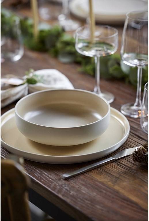 Studio Round Kameninová mísa na těstoviny North 19 cm White/Matte Sand