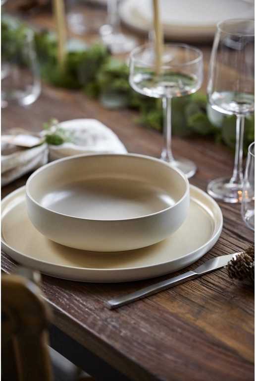 Studio Round Kameninová mísa na těstoviny North 19 cm White/Matte Sand