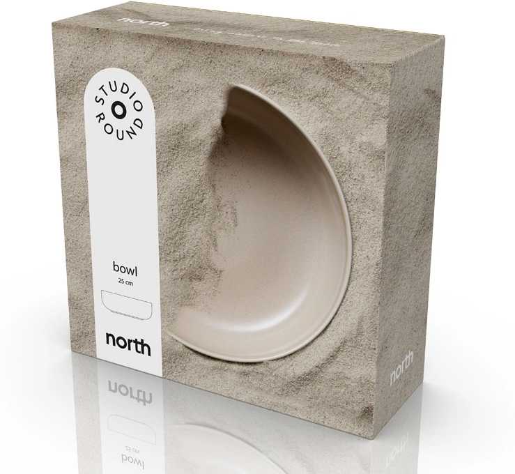 Studio Round Kameninová mísa na salát North 25 cm White/Matte Sand