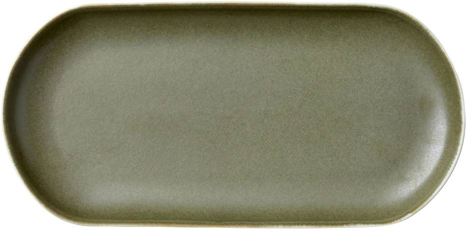 Studio Round Kameninový servírovací tác North 38 x 19 cm White/Matte Moss