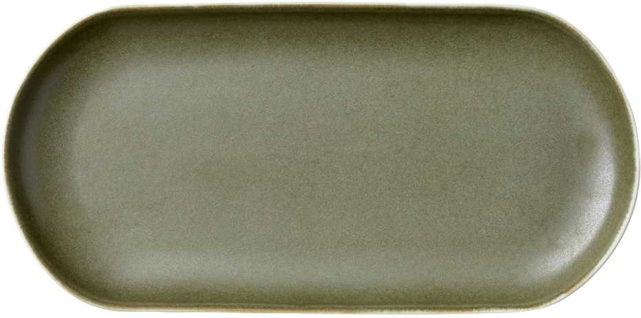 Studio Round Kameninový servírovací tác North 38 x 19 cm White/Matte Moss