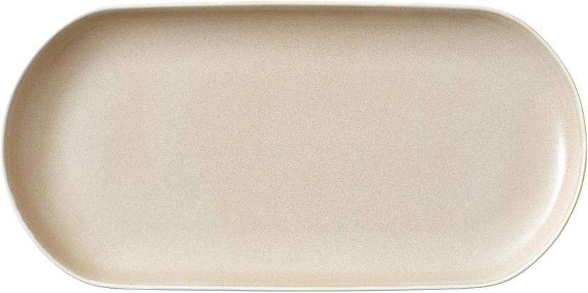 Studio Round Kameninový servírovací tác North 38 x 19 cm White/Matte Sand