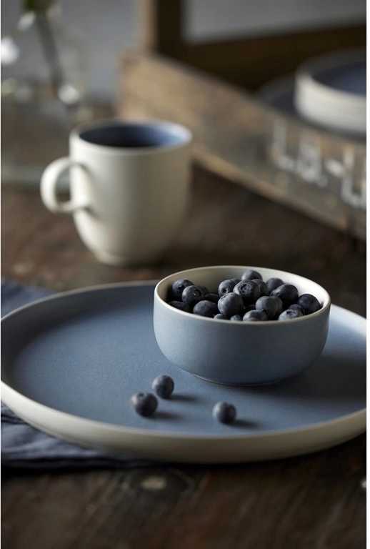 Studio Round Kameninový mělký talíř North 27 cm White/Matte River