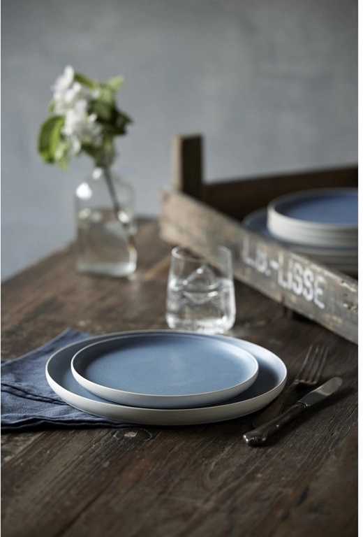 Studio Round Kameninový mělký talíř North 27 cm White/Matte River