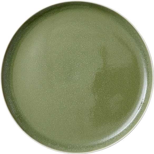 Studio Round Kameninový mělký talíř North 27 cm White/Shiny Moss