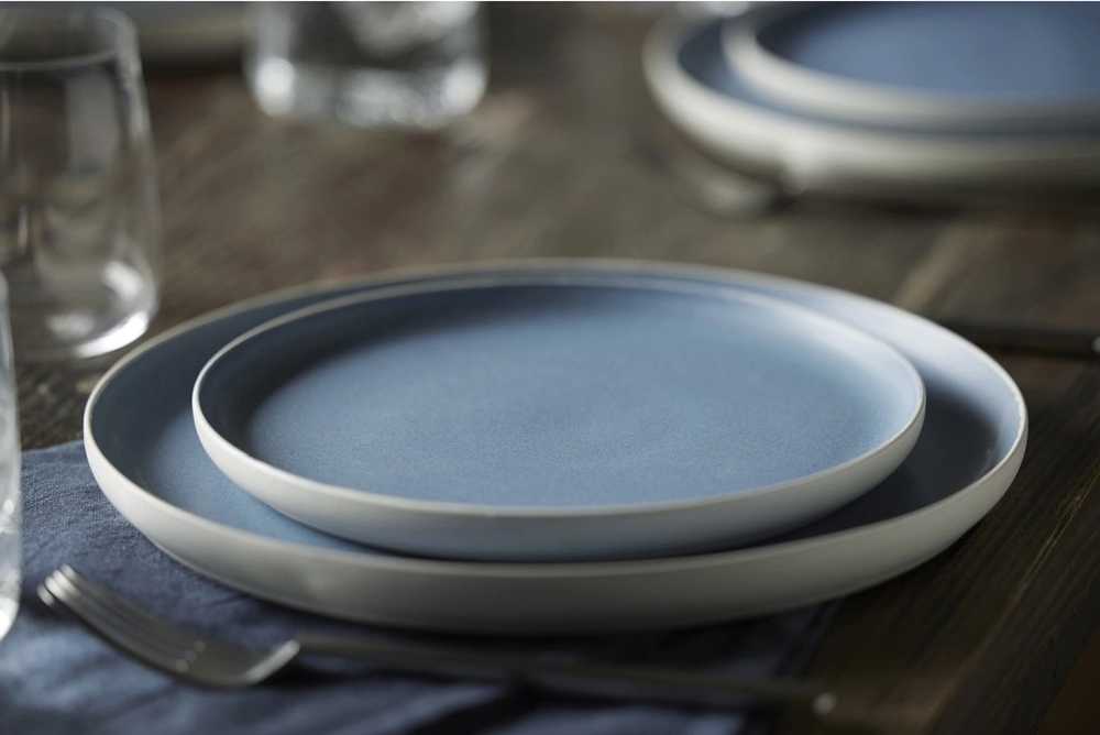 Studio Round Kameninový dezertní talíř North 21 cm White/Matte River