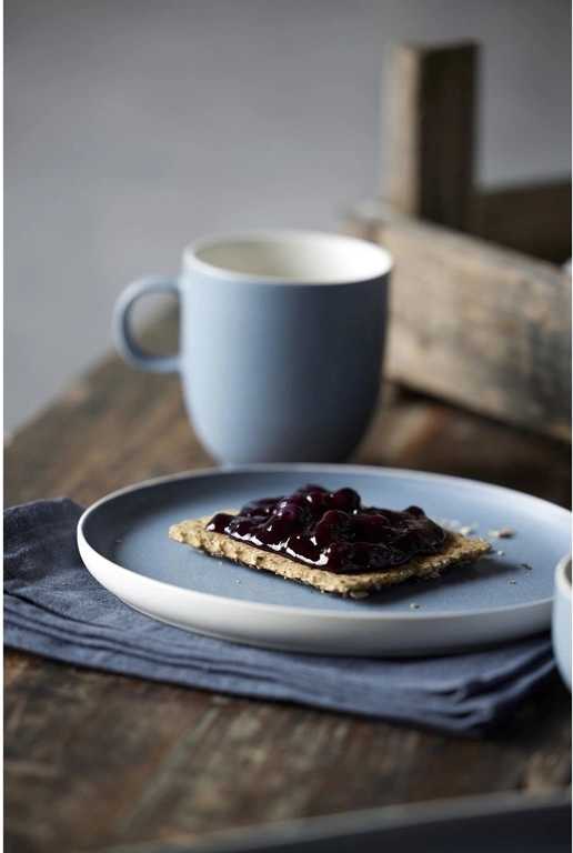 Studio Round Kameninový dezertní talíř North 21 cm White/Matte River