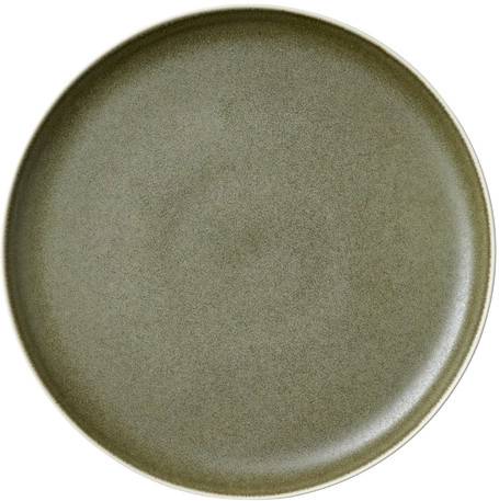Studio Round Kameninový dezertní talíř North 21 cm White/Matte Moss