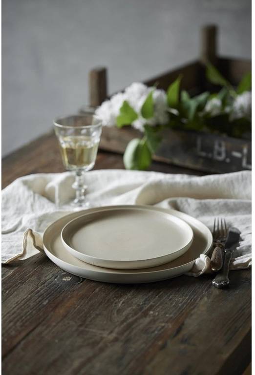 Studio Round Kameninový dezertní talíř North 21 cm White/Matte Sand