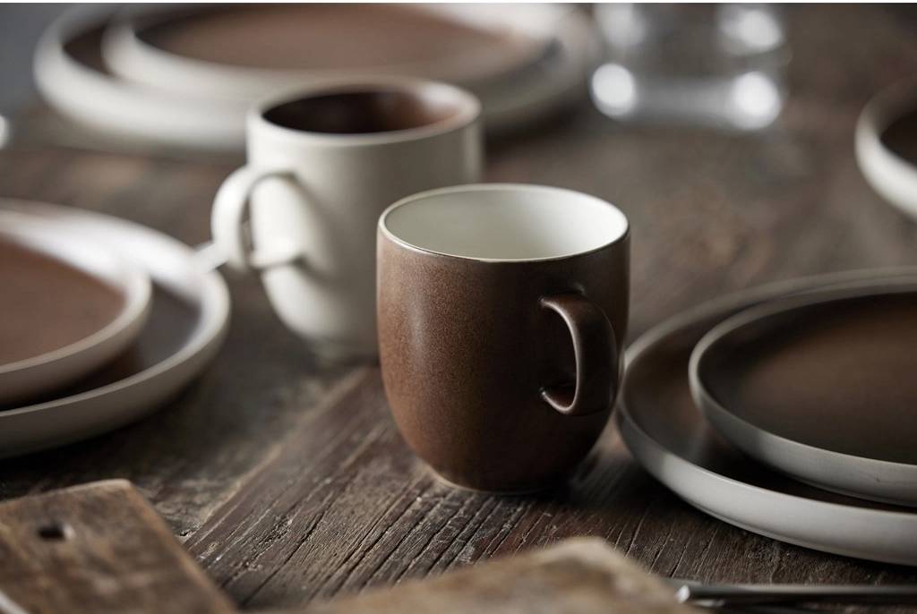 Studio Round Kameninový hrnek North 33 cl White/Matte Bark