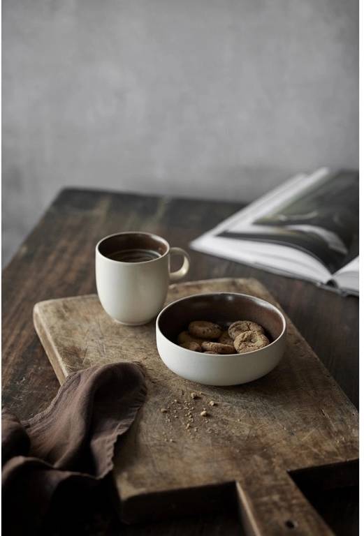 Studio Round Kameninový hrnek North 33 cl White/Matte Bark