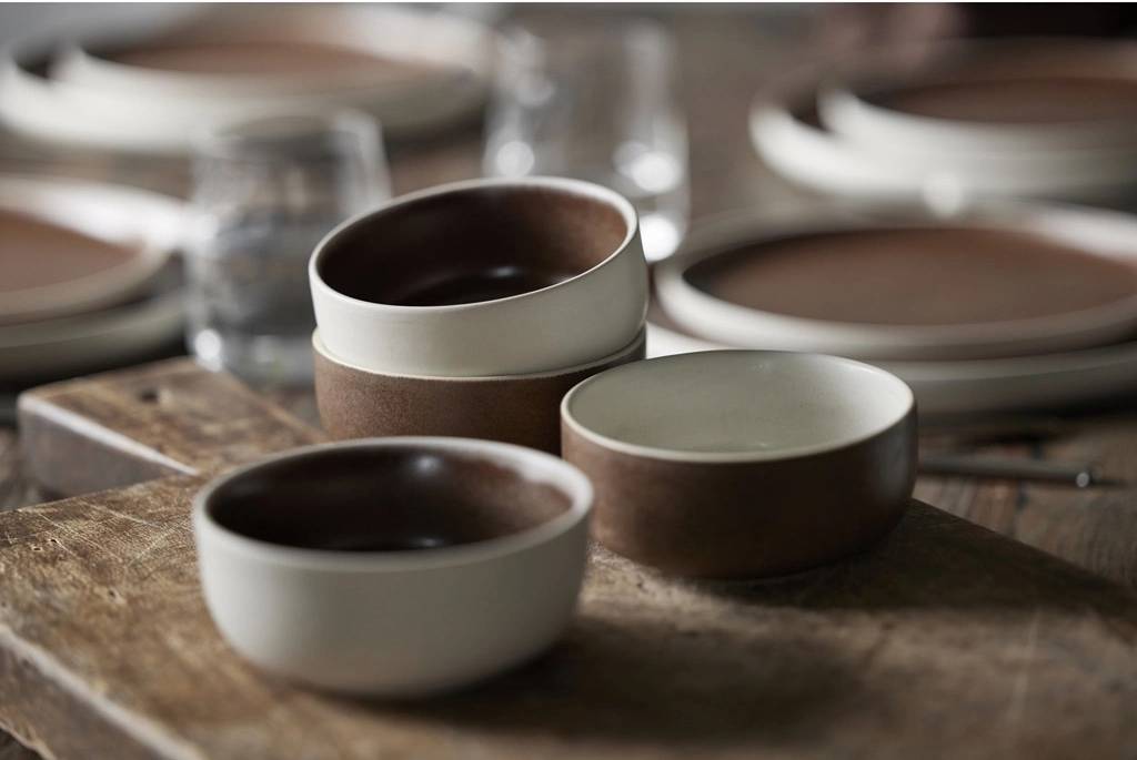 Studio Round Kameninová servírovací miska North 11 cm White/Matte Bark